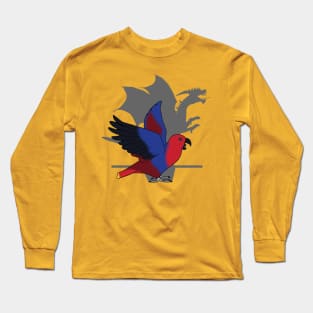 Female Eclectus Dragon Shadow Long Sleeve T-Shirt